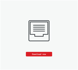 Poster - Archive vector icon. Symbol in Line Art Style for Design, Presentation, Website or Mobile Apps Elements, Logo.  Pixel vector graphics - Vector