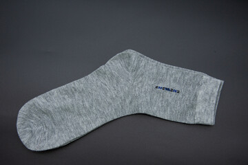 Wall Mural - Pair of  gray  male socks 39-42