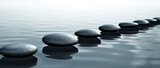 Fototapeta Desenie - zen stones on calm water