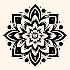 Sticker - Mandalas vector for logo or icon,clip art, drawing Elegant minimalist style,abstract style Illustration