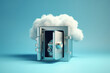 © ADDICTIVE STOCK - Concept of safe cloud storage illustration with Ai generative