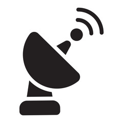 Poster - parabolic antenna glyph icon