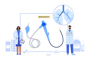 Wall Mural - Bronchoscopy procedure concept