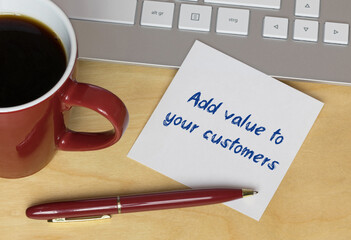 Poster - Add value to your customers