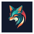© Rapit - Fox shape mascot logo for fashion product company. modern flat color