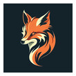 © Rapit - Fox shape mascot logo for fashion product company. modern flat color