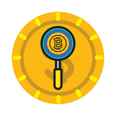 digital currency icon vector image with gold background