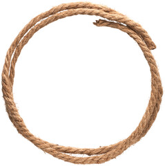 craft rope with natural hemp in shape of circle - Ready to use PNG Cutout Premium Isolated Image