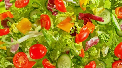 Aufkleber - Super slow motion of rotating fresh lettuce flying up in the air. Filmed on high speed cinema camera, 1000 fps, placed on high speed cine bot, following the target.