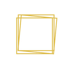 Sticker - Gold Geometric Polygonal frame 