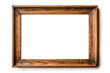 © Ployker - The empty wooden frame on white background with empty space for image