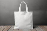 Fototapeta  - Mockup of Blank white tote bag ,Generative AI