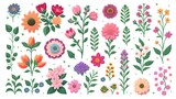 Fototapeta Panele - illustration seamless flowers background Vector of a seamless floral pattern  for Wedding, anniversary, birthday and party. Design for banner, poster, card