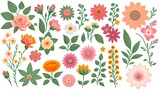Fototapeta Panele - illustration seamless flowers background Vector of a seamless floral pattern  for Wedding, anniversary, birthday and party. Design for banner, poster, card