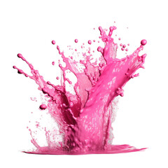 Wall Mural - pink water splash isolated on white