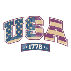 USA 1776 text design