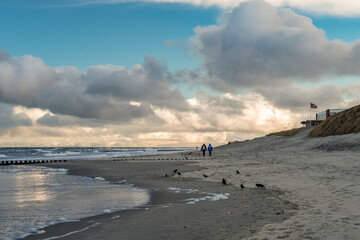 Poster - ein Dezembervormittag am Strand von Wangerooge