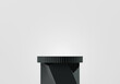 3D rendering black platform podium product presentation with white background