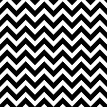 Black White Chevron Seamless Pattern Zigzag Line Vector Illustration