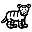 tiger line icon style