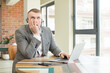 © kues1 - feeling bored, frustrated and sleepy after a tiresome. telemarketer concept