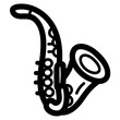 © smalllike - saxophone line icon style