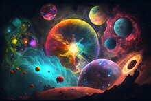 Universe In Trippy Colors