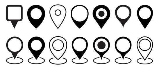 location pin icon set. map pin place marker.location icon. map marker pointer icon set. gps location