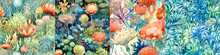 Faded Watercolor Patterns Victorian Style Elements Repeating Patterns For A Seamless Look Organic And Botanical Motifs Colored Inks For Depth And Texture Paper Textures For Warmth And Tactile Appeal