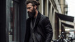 © Nataliya - A modern and edgy urban style with a carefully shaped beard and a fashion-forward wardrobe Generative AI