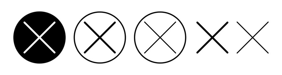 Close vector icon. Delete icon. remove, cancel, exit symbol.