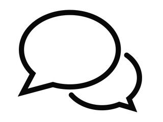 Poster - chat message bubble callout black edge icon vector,Speech Bubble icon symbol design.