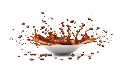 Wall Mural - chocolate splash isolated on white