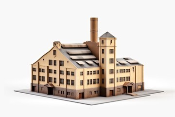 paper model of a building with a chimney Generative AI