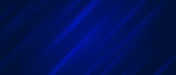 Poster - Abstract dark blue background with diagonal lines. Navy texture with smooth gradient stripes. Modern template for banner, presentation, flyer, poster, brochure, magazine. Vector backdrop