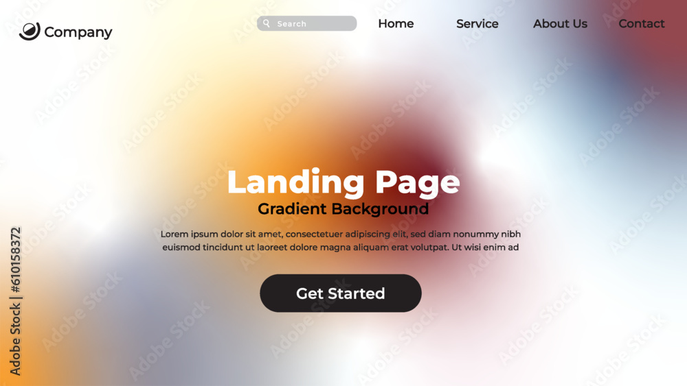 vector landing page gradient mesh texture abstract background design ...