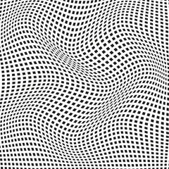 Aufkleber - abstract black polka dot wave pattern illustration.