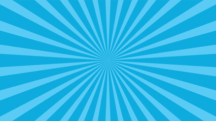 Wall Mural - abstract blue sunburst pattern background for modern graphic design element. shining ray cartoon wit