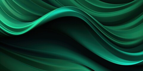 green drapery background, grainy gradient green wave banner, dark vibrant color backdrop design
