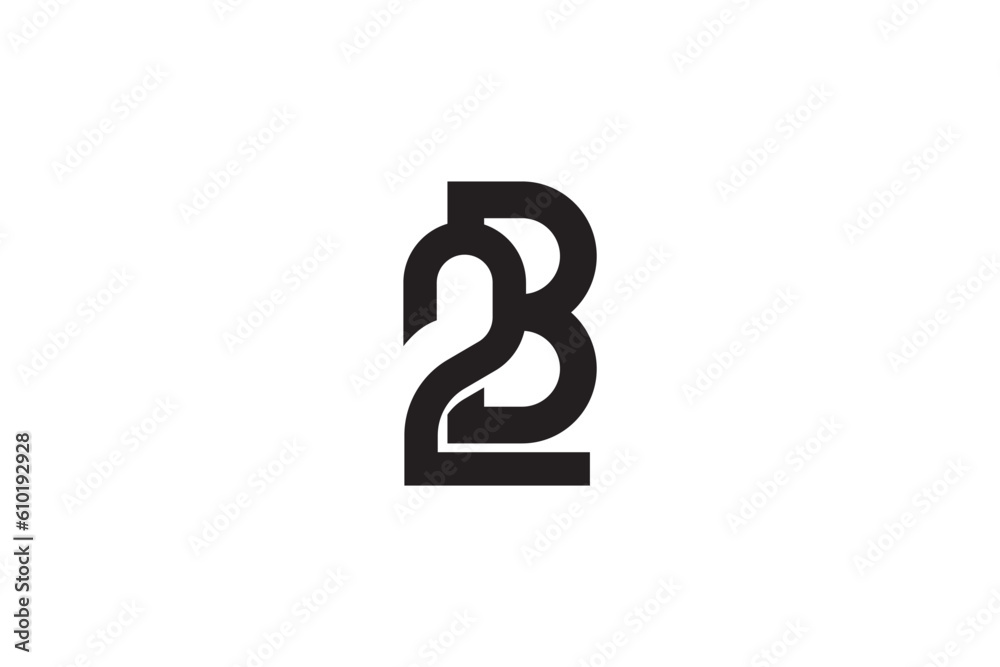 2b logo design concept Stock Vector | Adobe Stock