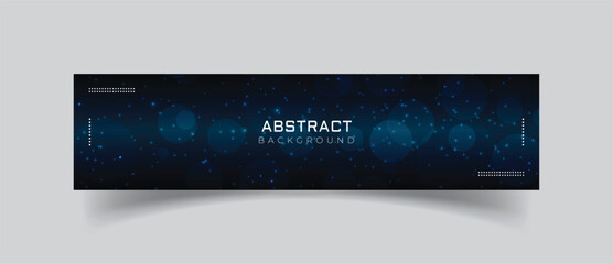 Wall Mural - linkedin banner design with buble and light background
