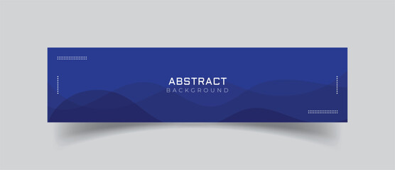 Wall Mural - linkedin banner design with wavy background