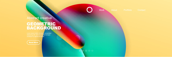 Wall Mural - Abstract background for your landing page design. Web page for website or mobile app wallpaper