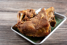 A View Of A Tray Of Crispy Pata.