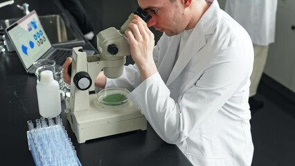 Poster - Multinational researcher group experimenting in the lab. Research and Development.