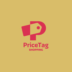 Wall Mural - Alphabet P Price Tag Logo