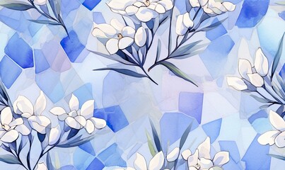 Wall Mural - bluebonnet in watercolor style 