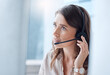 © Kay Abrahams/peopleimages.com - Worry, call center and woman with telemarketing, customer service and stressed in a workplace. Female person, employee or agent with headphones, tech support and help desk with advice or mistake