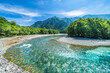 © Naokita - 夏の上高地　梓川と六百山【長野県・松本市】　Beautiful scenery of Kamikōchi with fresh greenery - Nagano, Japan