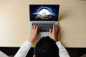 Poster - cloud computing software for modish remote work and personal data storage